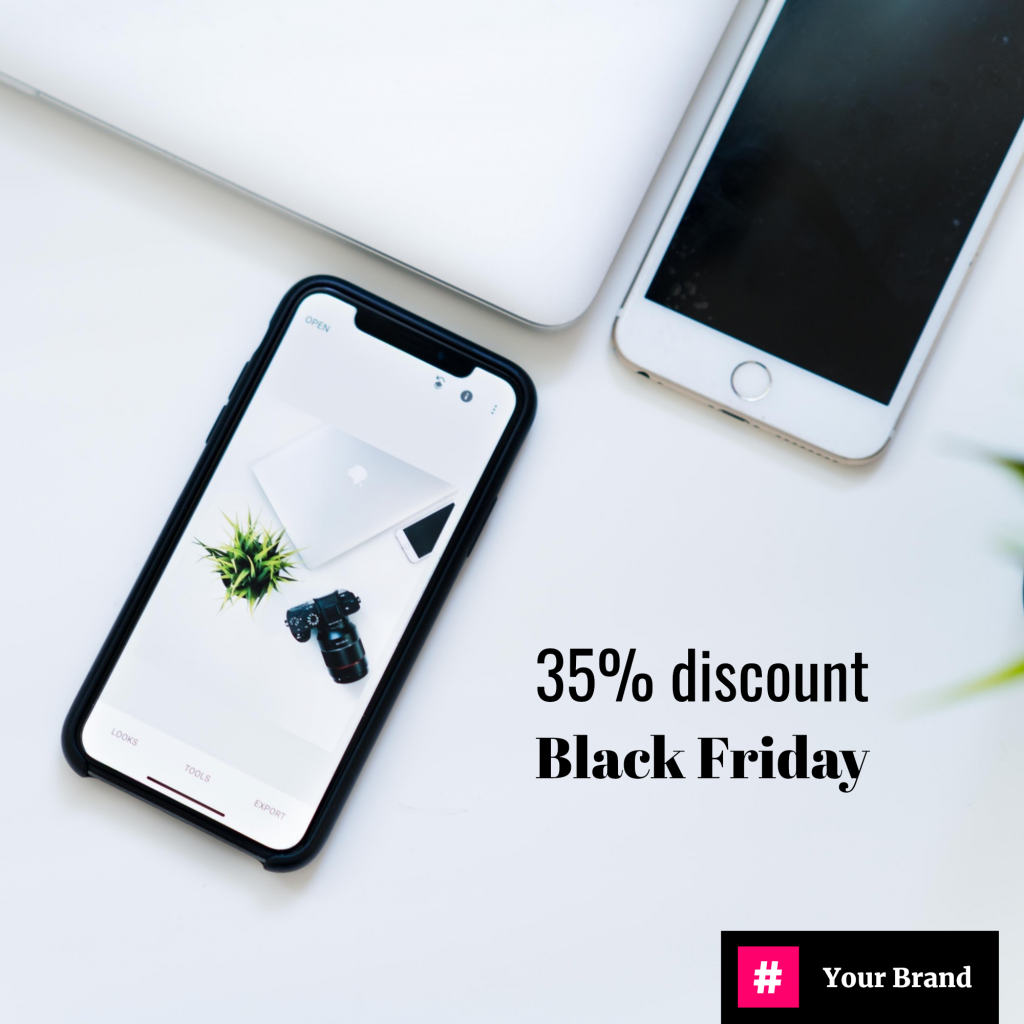 35% discount Black Friday # Your Brand Instagram Post Template