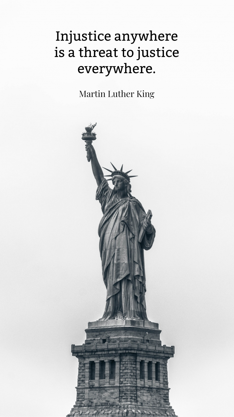 MLK QUOTE: Injustice anywhere is a threat to justice everywhere. Martin ...