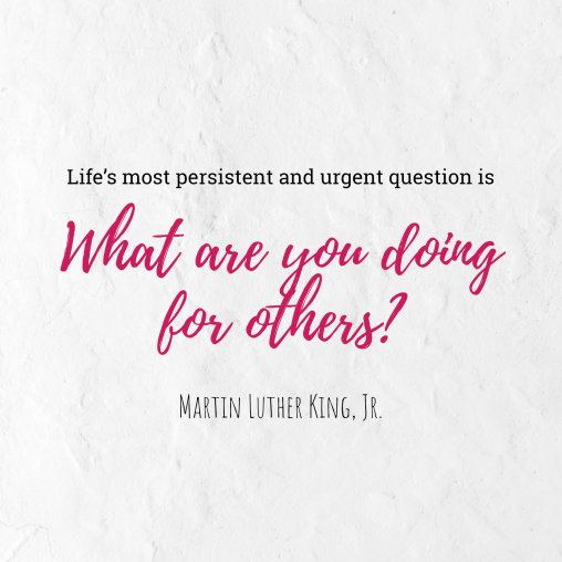 MLK QUOTE: Life’s most persistent and urgent question - Martin Luther