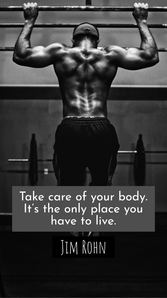 Take care of your body. It’s the only place you have to live. Jim Rohn Instagram Story Template