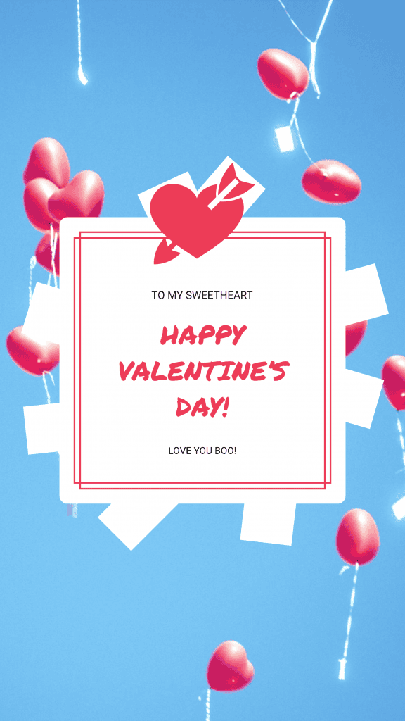 To my sweetheart: Happy Valentine's Day! Love you boo!