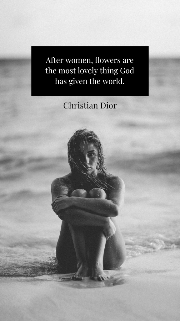 Quote Story collection - After women, flowers are the most lovely thing God has given the world. Christian Dior Instagram Story Template